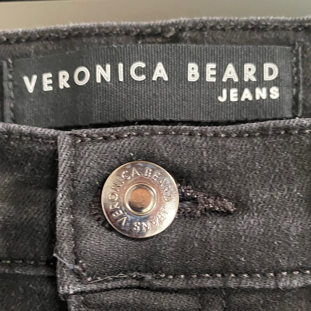 Veronica Beard Beverly Black Flare Jeans - Picture 14 of 16